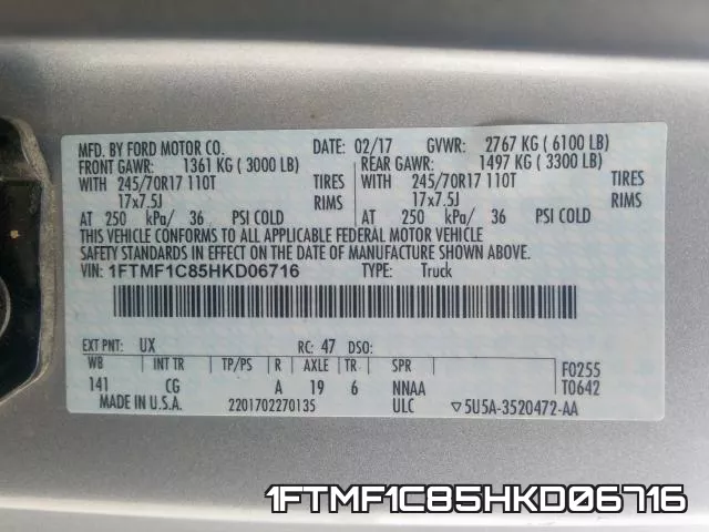 1FTMF1C85HKD06716
