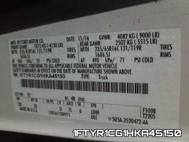 1FTYR1CG1HKA45150