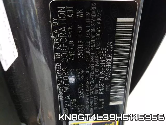 KNAGT4L39H5145956