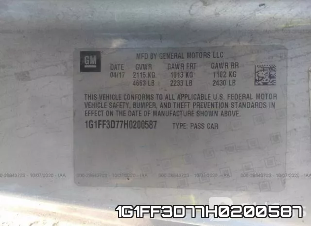 1G1FF3D77H0200587