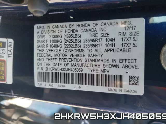 2HKRW5H3XJH405059