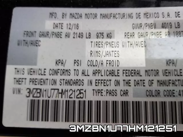 3MZBN1U77HM121251