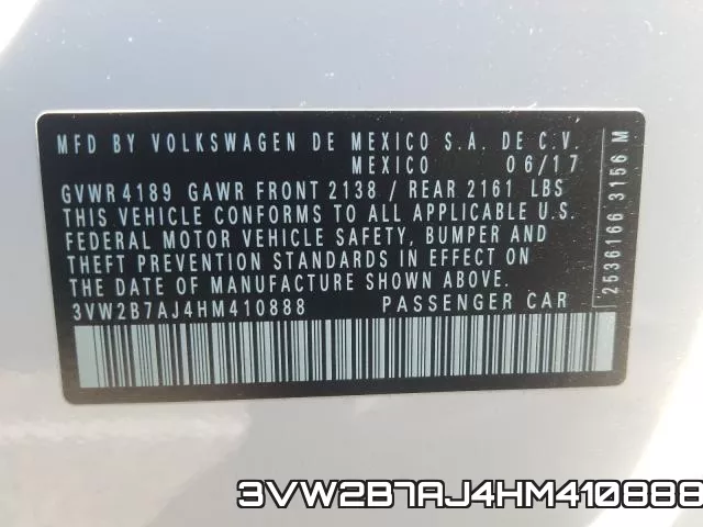 3VW2B7AJ4HM410888
