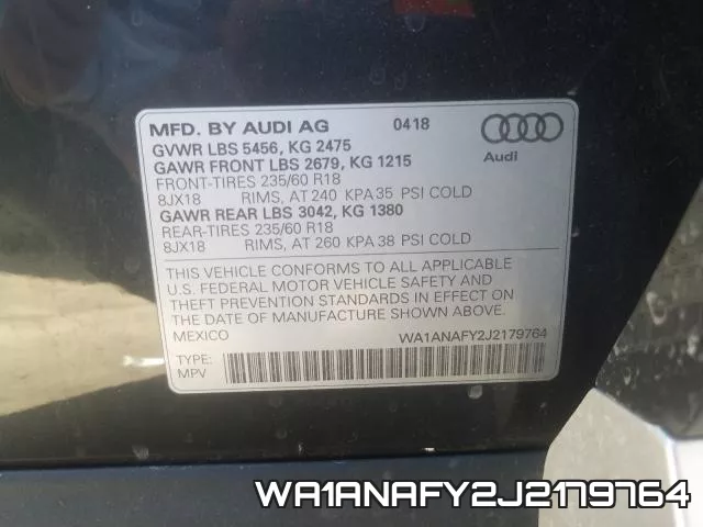 WA1ANAFY2J2179764