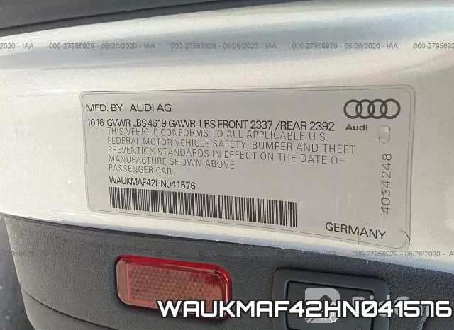 WAUKMAF42HN041576
