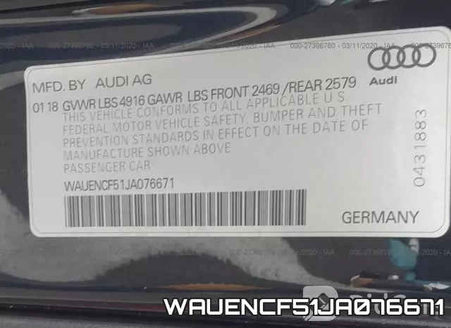 WAUENCF51JA076671