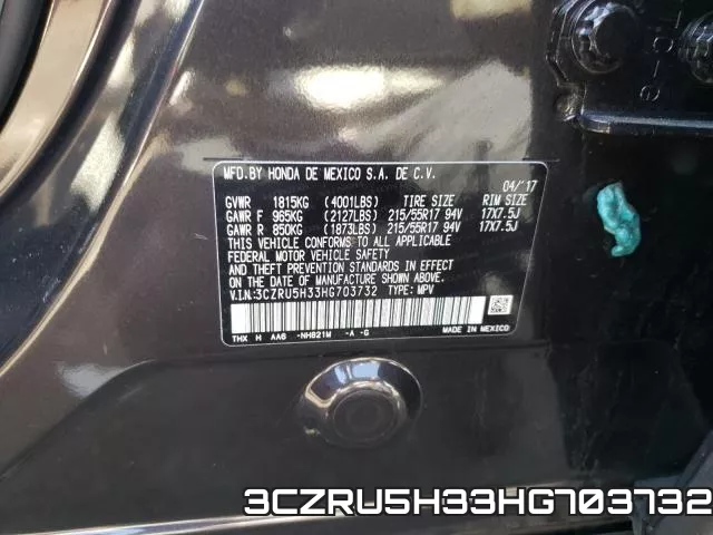 3CZRU5H33HG703732