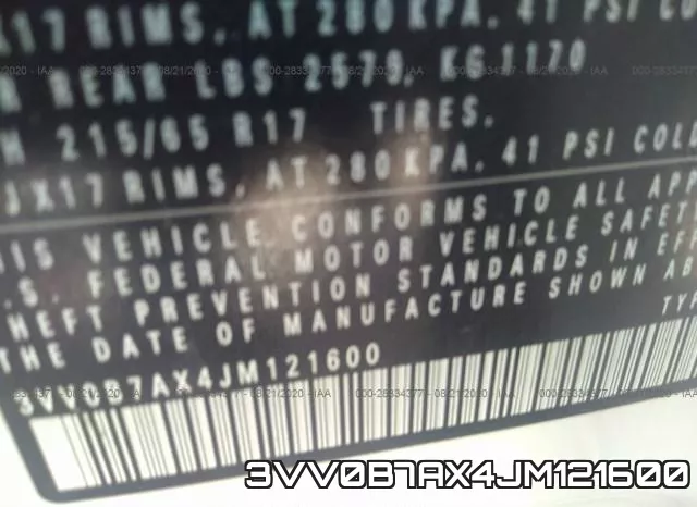 3VV0B7AX4JM121600