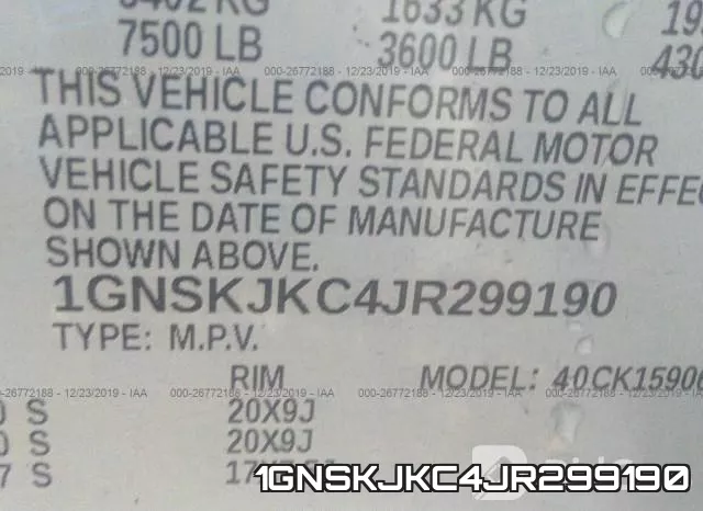 1GNSKJKC4JR299190