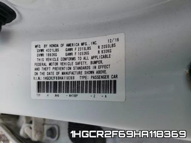 1HGCR2F69HA118369