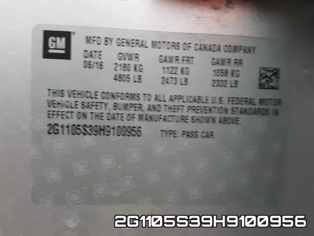 2G1105S39H9100956