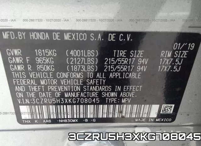 3CZRU5H3XKG708045