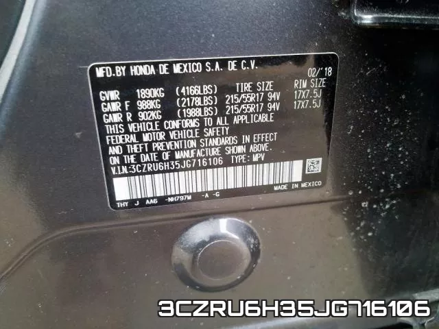 3CZRU6H35JG716106