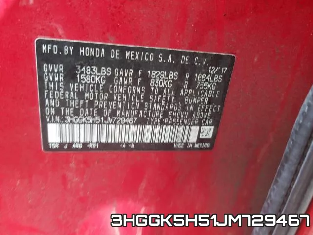 3HGGK5H51JM729467