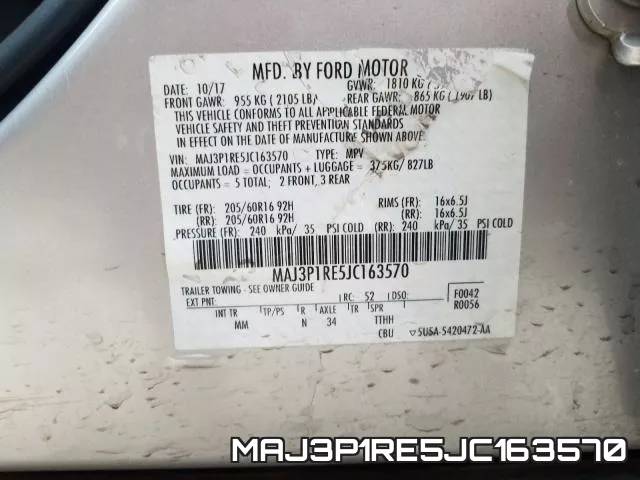 MAJ3P1RE5JC163570