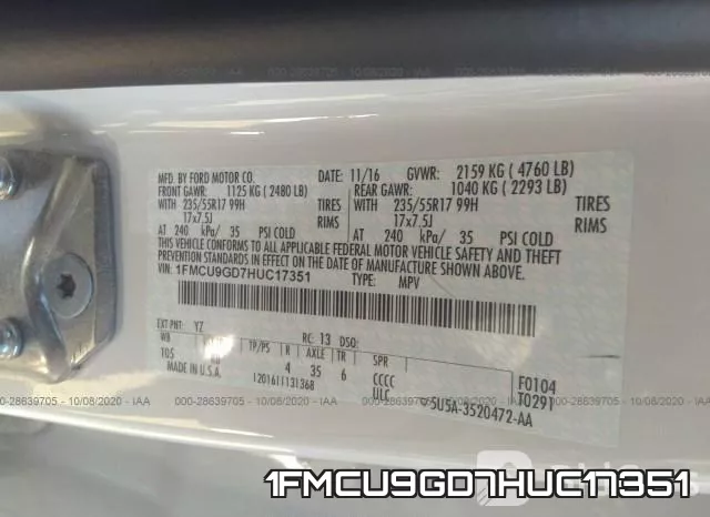 1FMCU9GD7HUC17351
