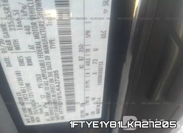 1FTYE1Y81LKA27205