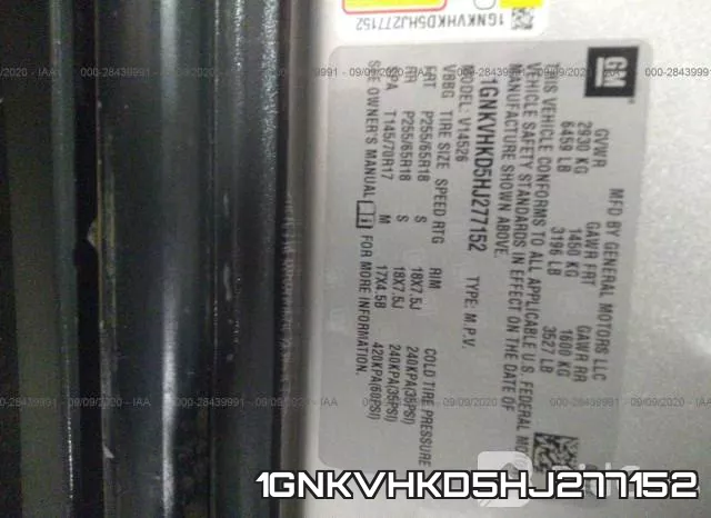 1GNKVHKD5HJ277152