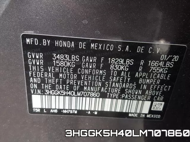 3HGGK5H40LM707860