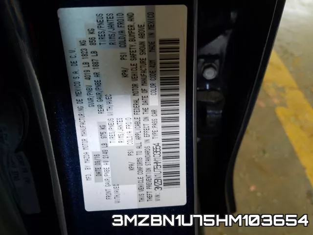 3MZBN1U75HM103654