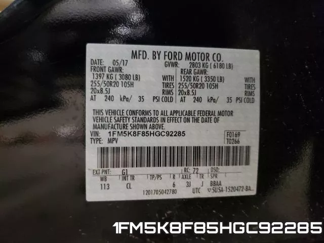1FM5K8F85HGC92285
