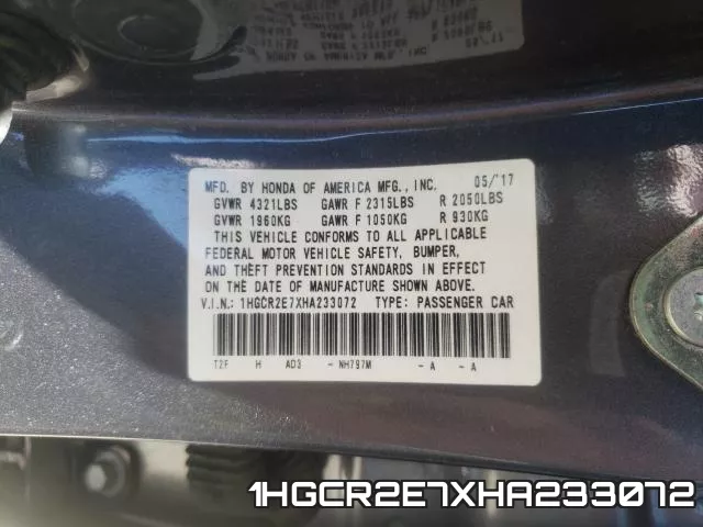 1HGCR2E7XHA233072