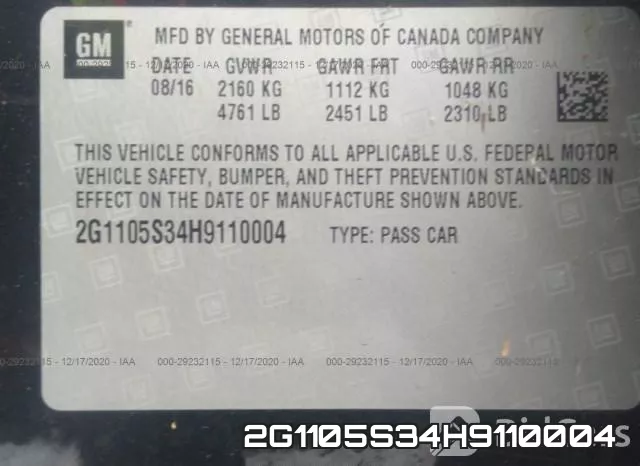 2G1105S34H9110004