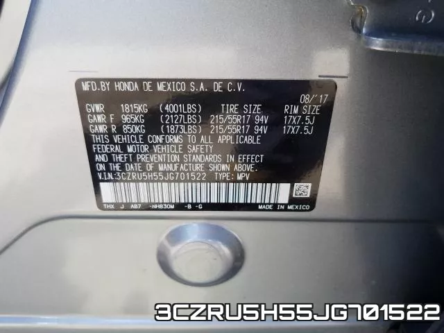 3CZRU5H55JG701522