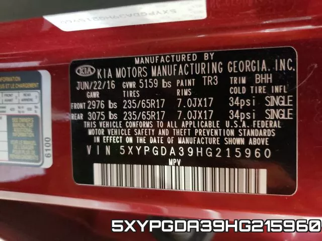 5XYPGDA39HG215960