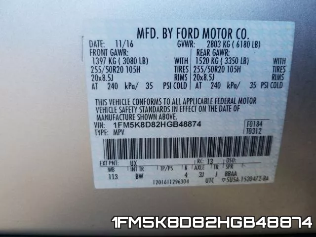 1FM5K8D82HGB48874
