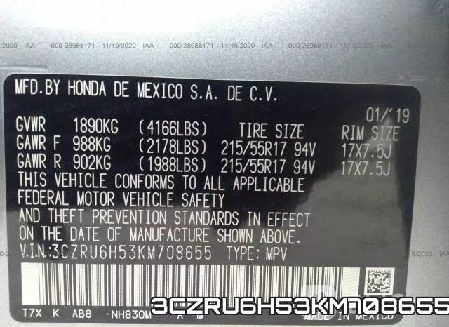 3CZRU6H53KM708655