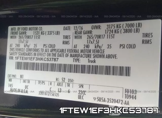 1FTEW1EF3HKC53787