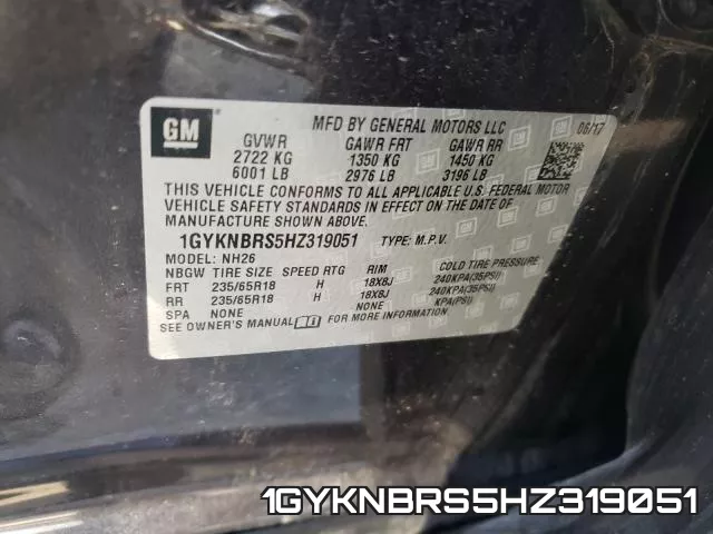 1GYKNBRS5HZ319051