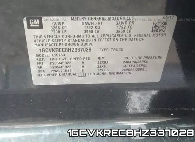 1GCVKREC8HZ337028