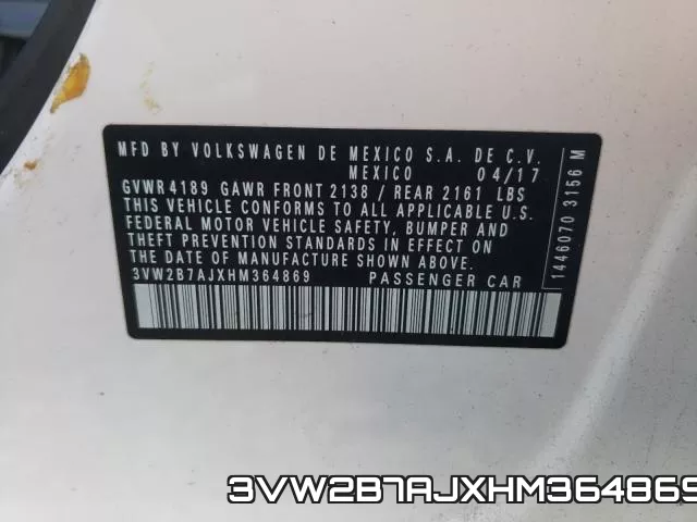 3VW2B7AJXHM364869