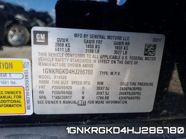 1GNKRGKD4HJ286780