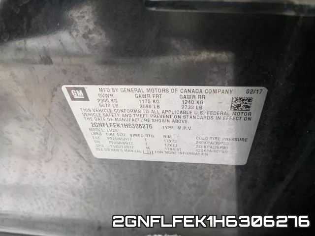 2GNFLFEK1H6306276