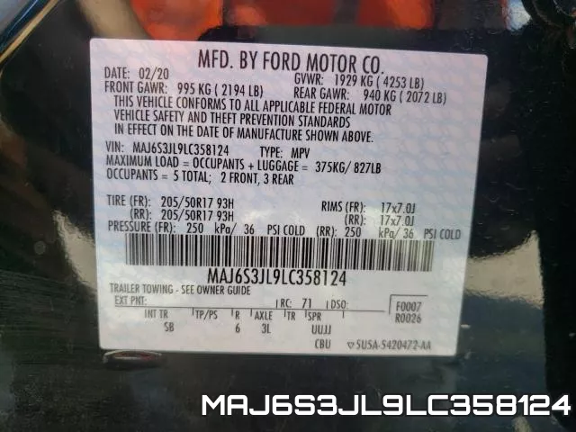 MAJ6S3JL9LC358124