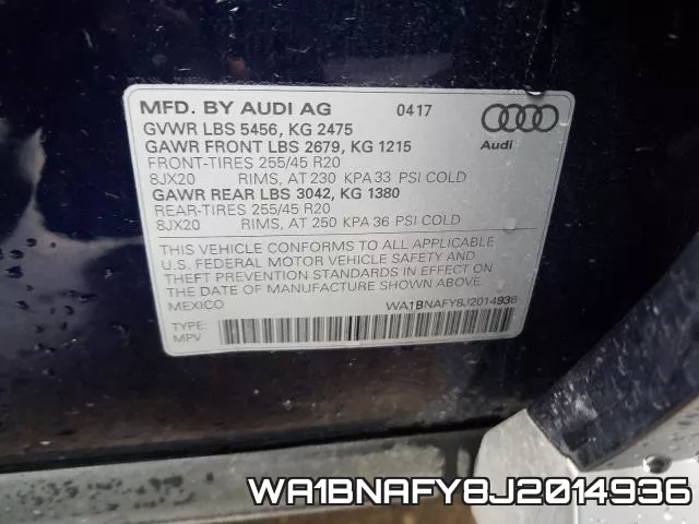 WA1BNAFY8J2014936
