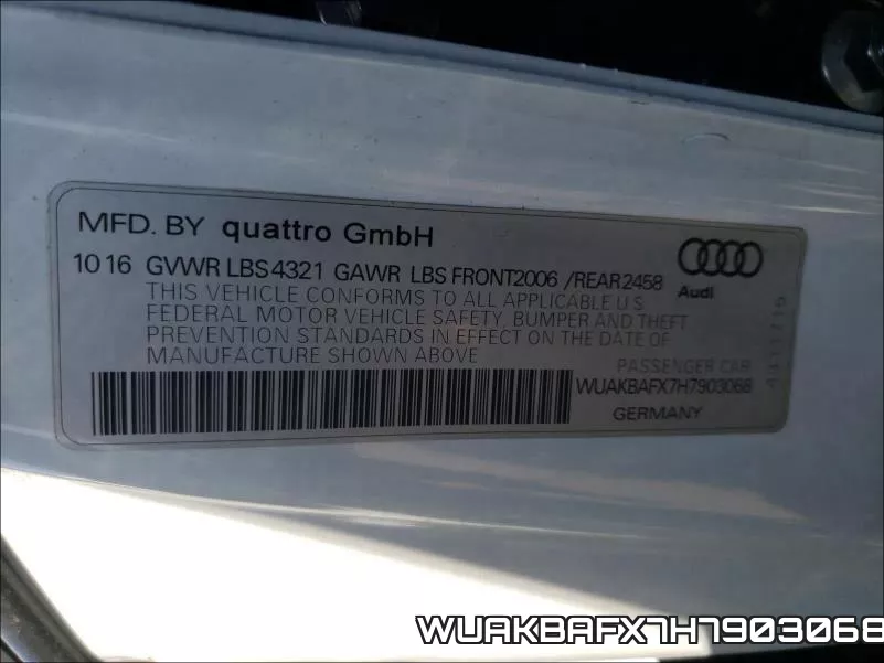 WUAKBAFX7H7903068