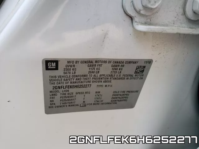 2GNFLFEK6H6252277