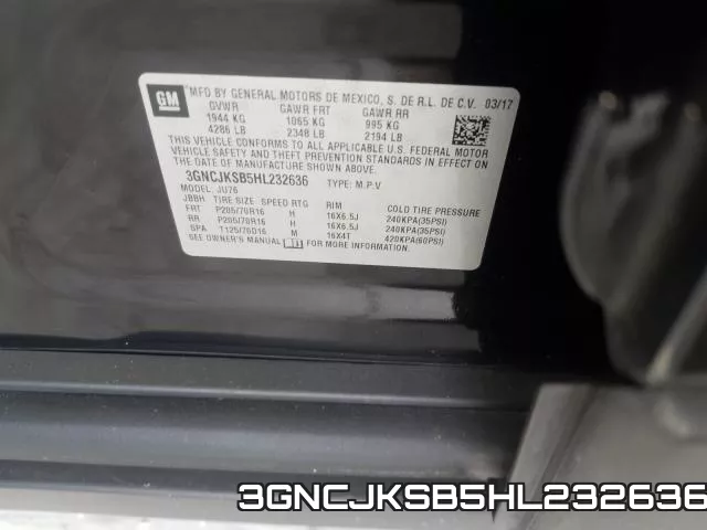 3GNCJKSB5HL232636