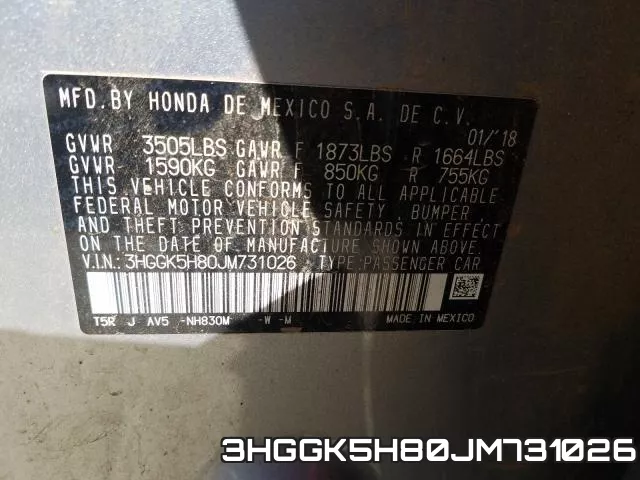 3HGGK5H80JM731026