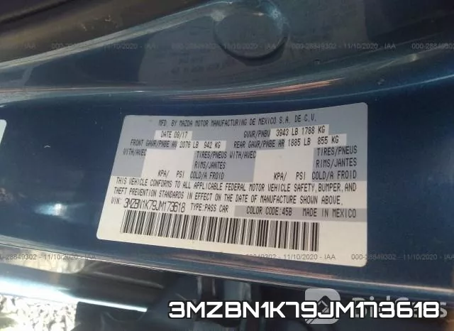 3MZBN1K79JM173618