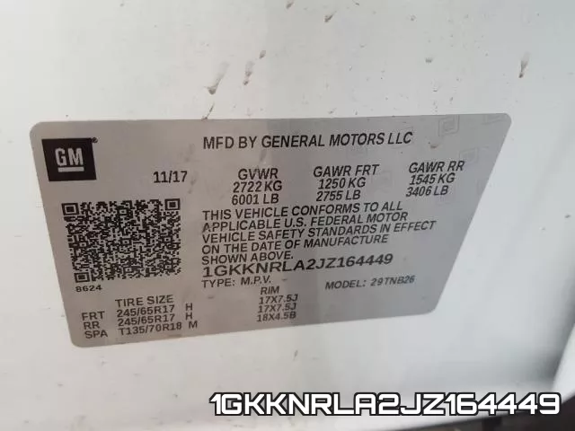 1GKKNRLA2JZ164449