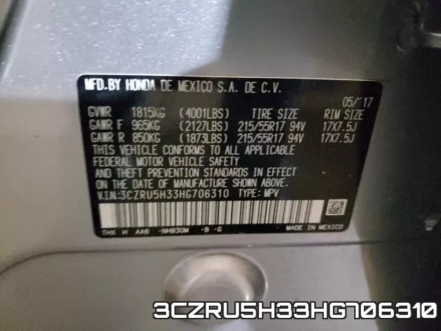 3CZRU5H33HG706310