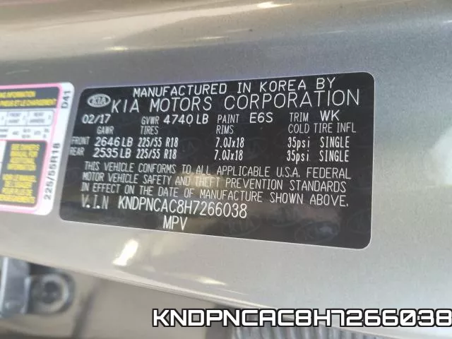 KNDPNCAC8H7266038