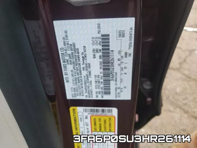 3FA6P0SU3HR261114