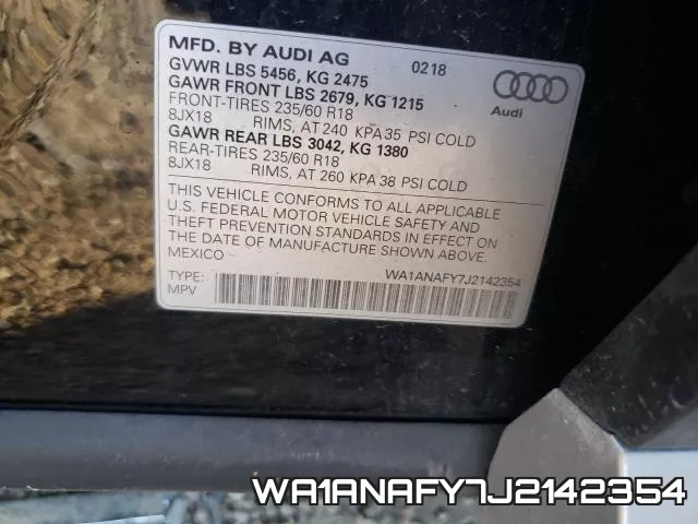 WA1ANAFY7J2142354