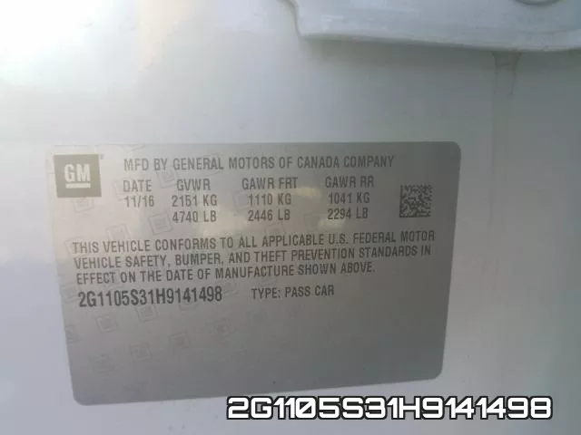 2G1105S31H9141498